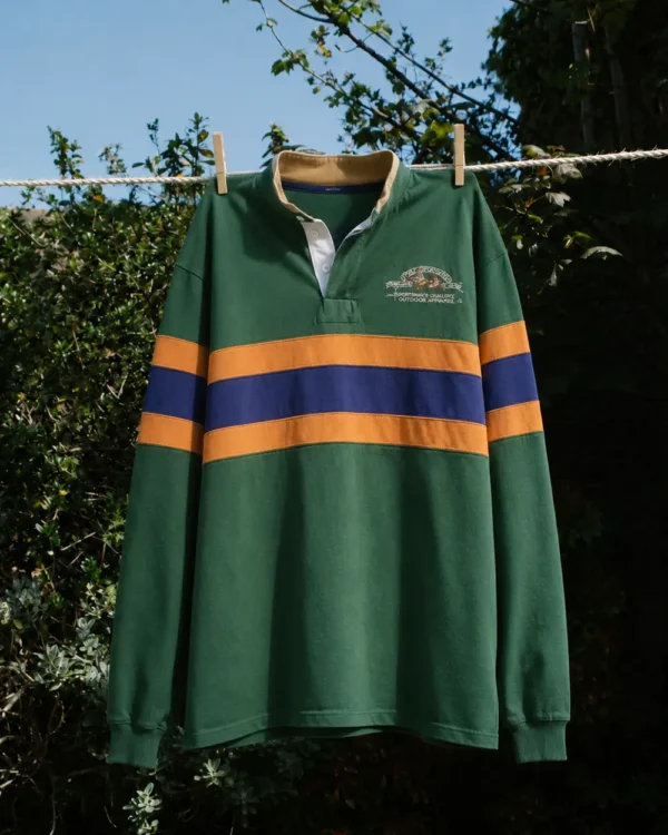 Gestreepte Rugbypolo Groen