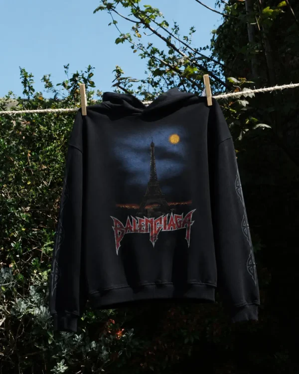 Print Hoodie Donkerblauw